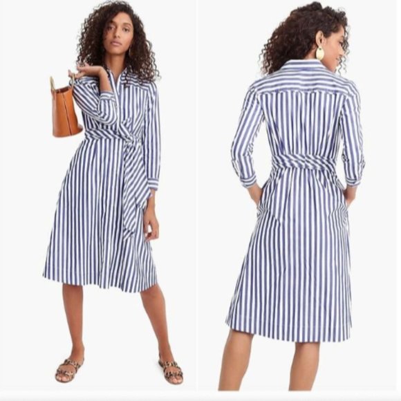 J. Crew Dresses Jcrew Striped Shirt Dress Poshmark